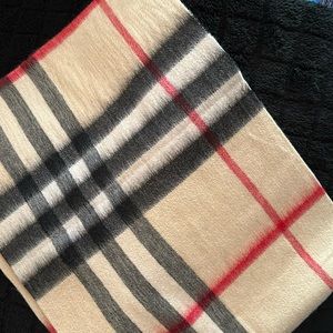 Burberry scarf.  Classic tan